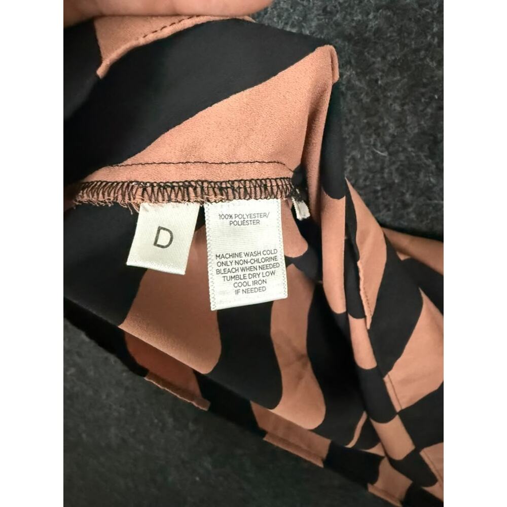 LOFT Womens S Peach Black Animal Print Halter Neck Sleeveless Blouse - Picture 4 of 7